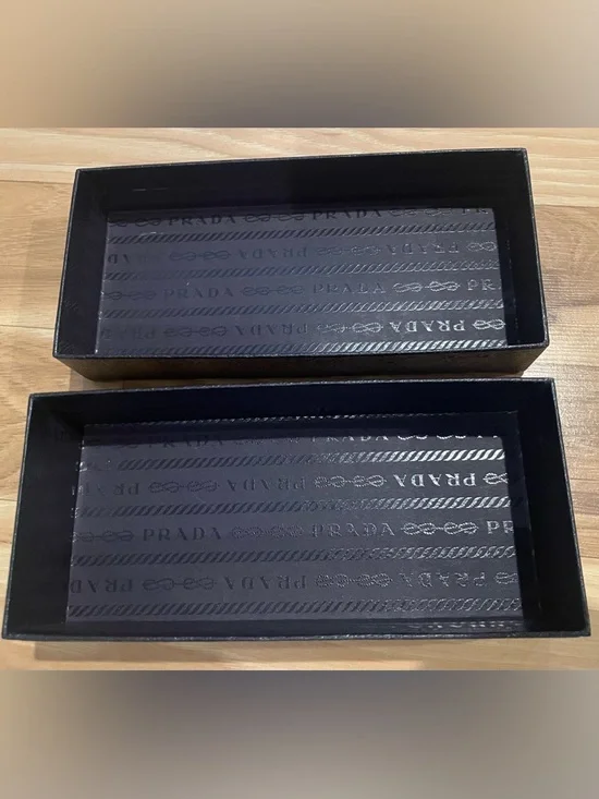 Prada Black Textured Womens Eyeglass Box - Picture 4 of 5